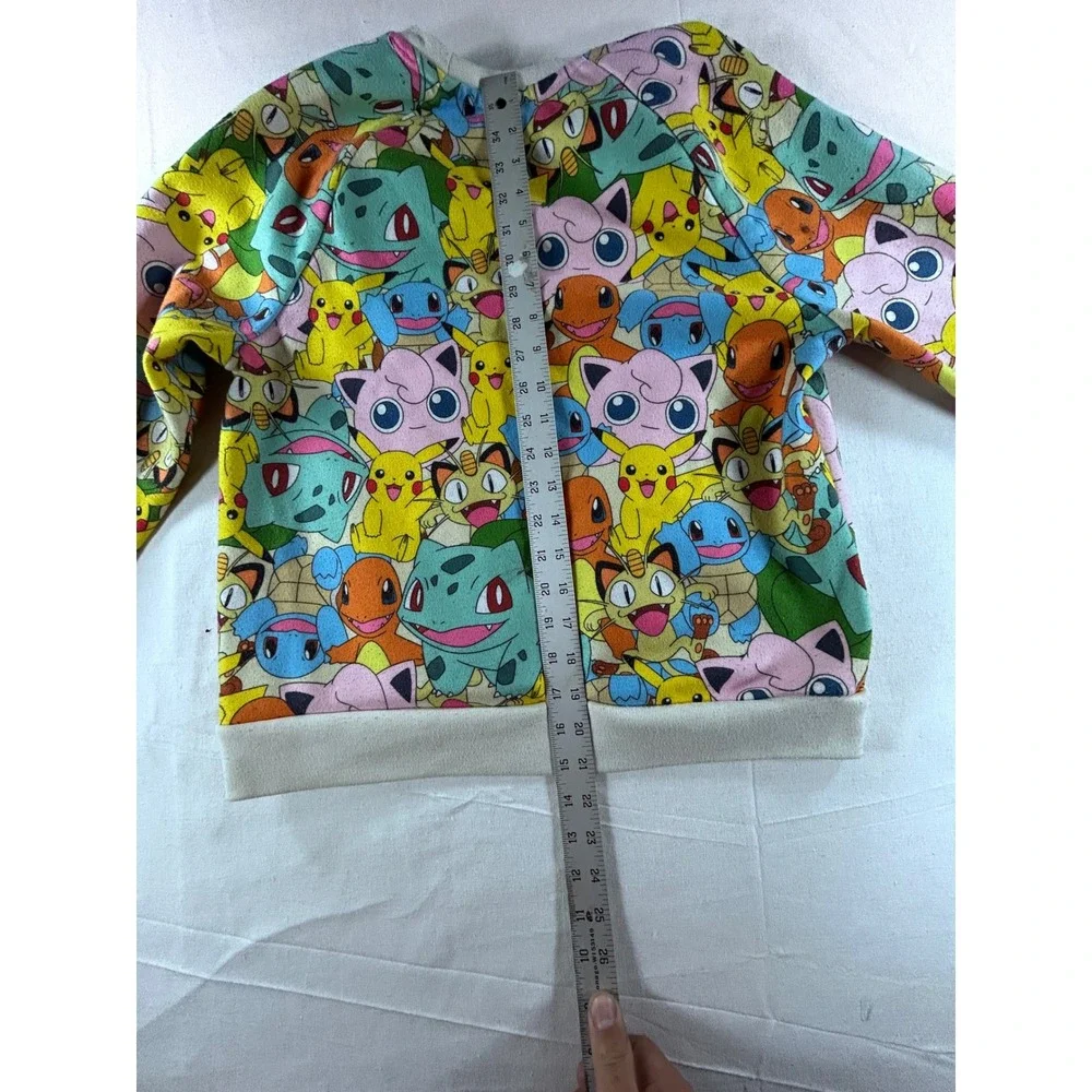 Pokemon‎ All Over Print Sweatshirt Youth XL 14-16 Pikachu Bulbasaur Charmander